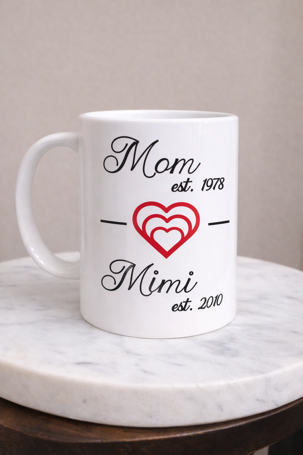 Personalized Mother's Day Mug | Custom Established Year, Free Card Included