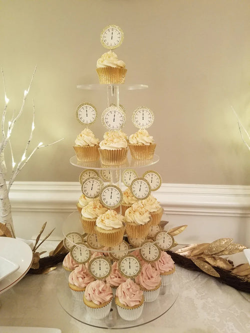 12 Clock Cupcake Toppers