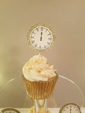12 Clock Cupcake Toppers